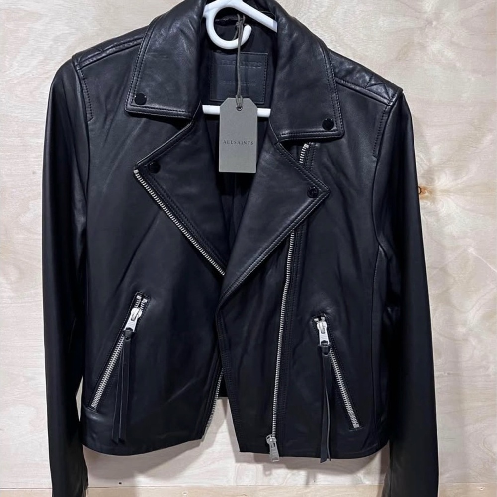 AllSaints Black Leather Jacket
